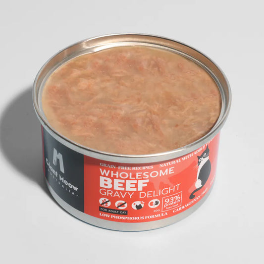 【低磷．無味精主食罐】澳紐牛肉絲 (成貓營養配方）